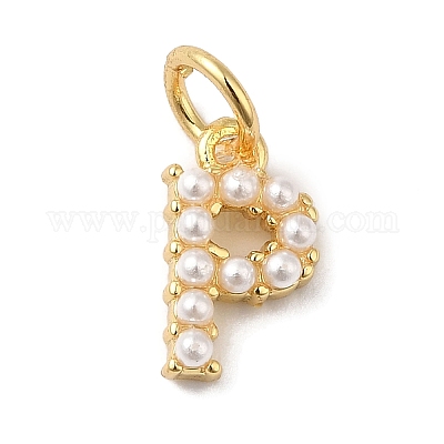 Покрытие стойки латунь с подвесками из АБС-пластика с имитацией жемчуга KK-B092-30P-G-1