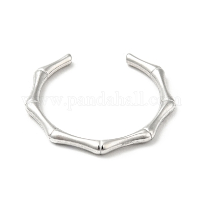 Кольцо-манжета из бамбука из нержавеющей стали 304 RJEW-I085-10P-1