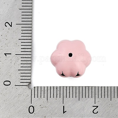 Тема Хэллоуина окрашенные распылением бусины из сплава PALLOY-D029-03E-RS-1