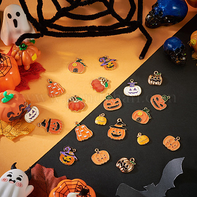 20pcs10スタイルハロウィーンテーマ合金エナメルペンダント ミックス
