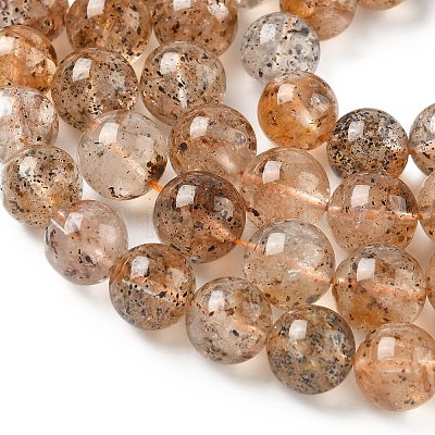 Нити натуральных алмазных бусин херкимер G-Z115-C03-12mm-1