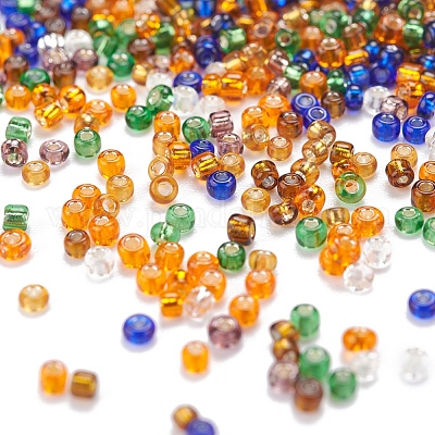 7 цвет стеклянных круглых бусин SEED-YW0001-24A-02-1