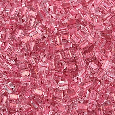 Прозрачные внутри цветные стеклянные бусины SEED-T007-13F-1