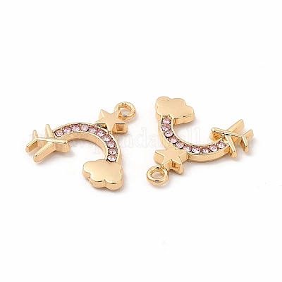 Подвески со стразами из экологически чистого сплава FIND-A025-17G-01-1