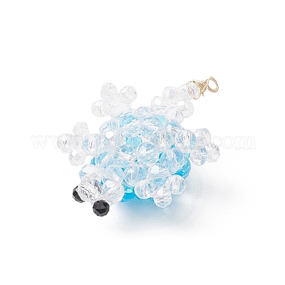 3d подвески из гальванического стекла с бисером в виде черепахи PALLOY-MZ00674-05-1