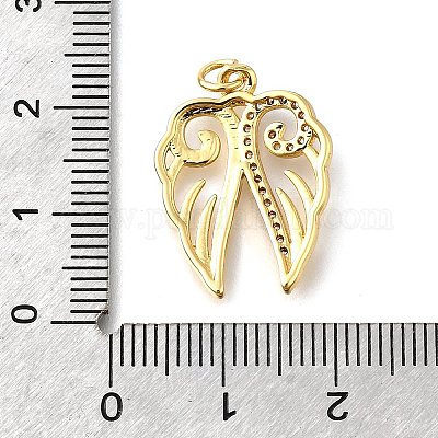 Латунные микропаве прозрачные подвески с фианитом KK-XCP0001-05G-1