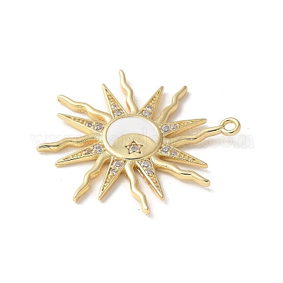 Латунные микро проложить кубический цирконий подвеска KK-P280-34G-1