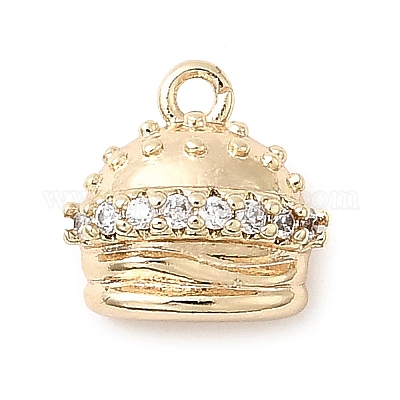 Латунные микро проложить кубического циркония подвески KK-P337-03A-G-1