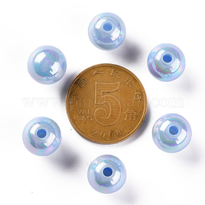 Непрозрачные акриловые бусины MACR-S370-D10mm-SS2113-1