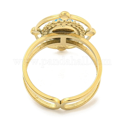 Кольца-манжеты из нержавеющей стали 304 с ионным покрытием (IP) и синтетическими драгоценными камнями G-Z056-04G-1