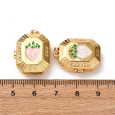 Латунь эмаль Locket подвески KK-K305-03G-1