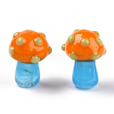 Бусы лэмпворк ручной работы X1-LAMP-N024-09G-1