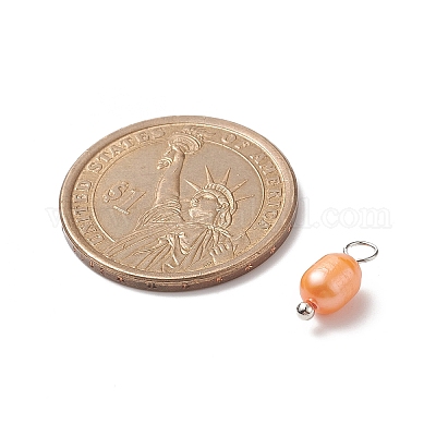 Подвески из окрашенного натурального культивированного пресноводного жемчуга и риса PALLOY-JF01948-02-1