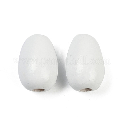 Спрей окрашены деревянные европейские бусины WOOD-F017-10F-1