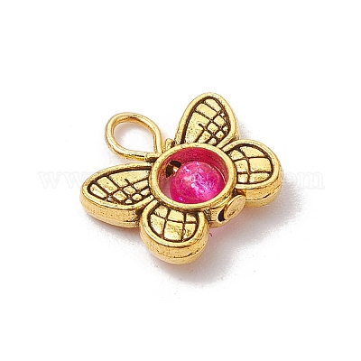 Подвески из стеклянных бусин с эффектом потрескивания PALLOY-JF03580-1