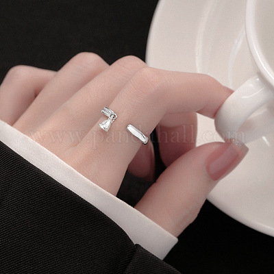 Латунные микропаве кубические цирконии манжеты открытые кольца для женщин FS-WG471DC-02-1