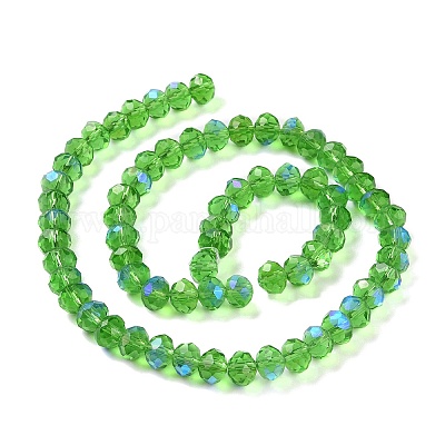 Стеклянные бусины с гальваническим покрытием  EGLA-A034-T8mm-L08-1