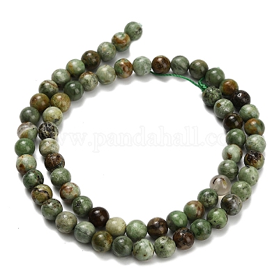 Естественный зеленый опал бисер нитей G-L642-B14-6mm-1