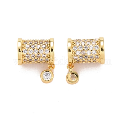 Стойки обшивки латунь микро проложить кубического циркония бусы KK-I689-20G-1