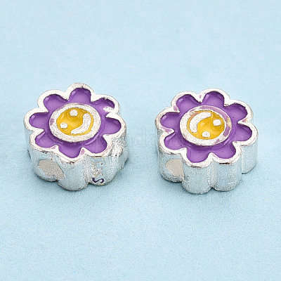 925 бусина из стерлингового серебра с эмалью STER-T008-36B-1