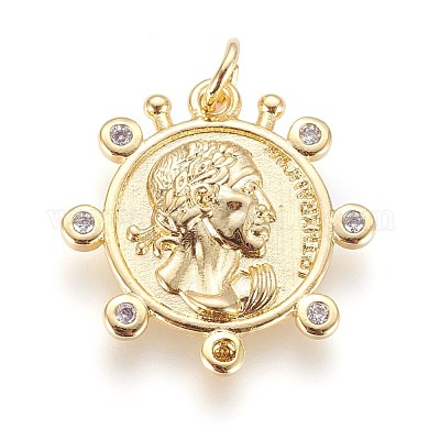 Латунные подвески ZIRC-G150-02G-1