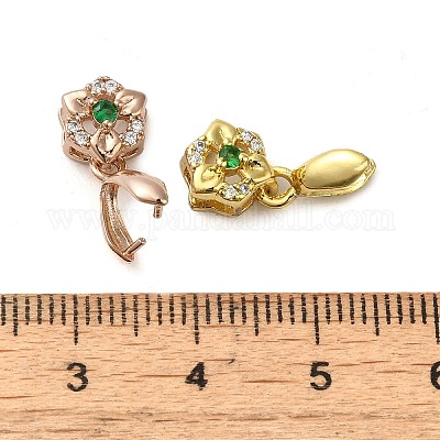 Покрытие стойки латунь микро паве прозрачный кубический цирконий ледоруб щепотка поручни KK-K340-23-1