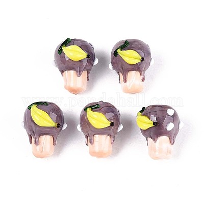 Бусины ручной работы в технике лэмпворк с неровностями LAMP-T022-06A-1