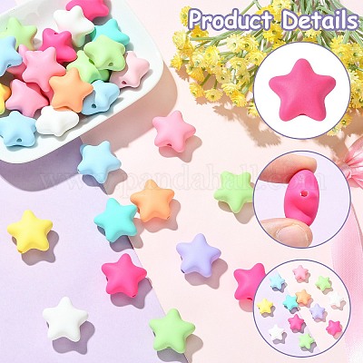 Прорезиненные стиль непрозрачной акриловые бусины&nbsp;OACR-CJC0005-04-1