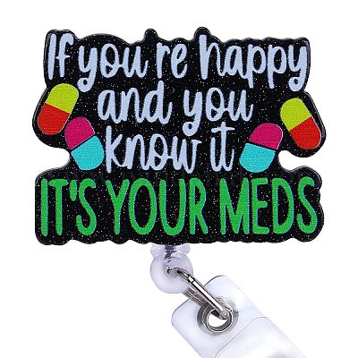 Выдвижная катушка для значков из блестящего пластика AJEW-SZ0002-44A-1