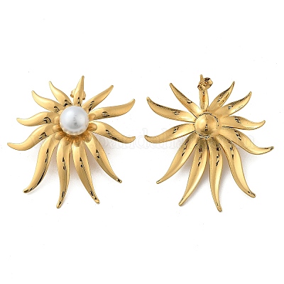 Серьги-гвоздики из нержавеющей стали 304 EJEW-Z084-17G-1