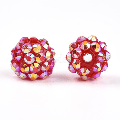 AB-цвет смолы горный хрусталь бисер RESI-S315-10x12-08-1