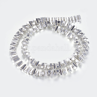 Немагнитные синтетический гематит бисер пряди&nbsp;G-P338-24A-3x6mm-S-1