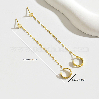 Геометрические треугольные серьги-каффы для женщин GX0732-1