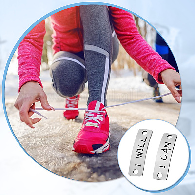 4 пара 4 стилей пряжки для шнурков из нержавеющей стали AJEW-FG0004-10A-1