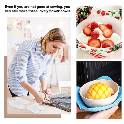 20 шт. 2 стиля фетровой ткани ватин для квилтинга шаблон уютного узора чаши DIY-OC0011-47-1