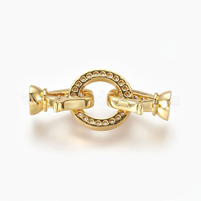 Латунные микро проложить кубического циркония раз за застежками KK-P164-14-1