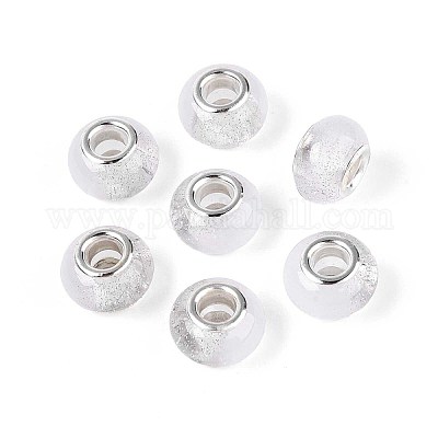 Прозрачные европейские бусины-рондель из смолы RESI-N044-02L-1