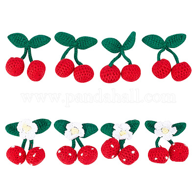8 Stück 2 Stile Häkel-Ornament-Accessoires aus Baumwolle&nbsp;DIY-DR0001-08-1