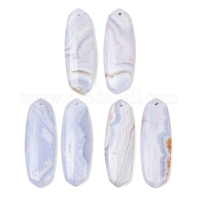 Натуральный голубой агат шнурка подвески&nbsp;G-K381-17B-1