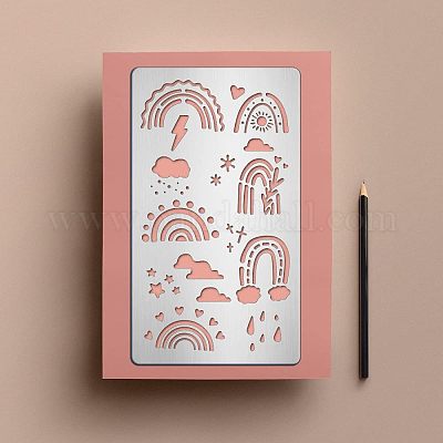 2шт 2 трафарета для резки из нержавеющей стали 304 DIY-FG0001-96-1