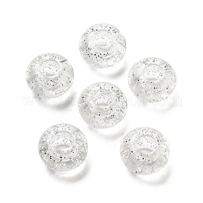 Прозрачного акрилового Европейский бисером TACR-P009-A01-01-1