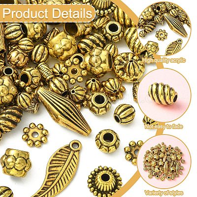 50 г непрозрачных акриловых бусин&nbsp;MACR-YW0004-20-1