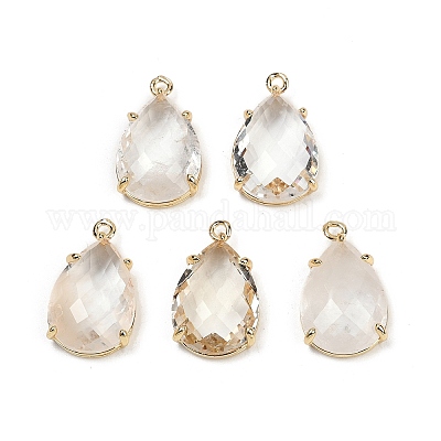Ограненные подвески из натуральных кристаллов кварца G-K347-05G-04-1