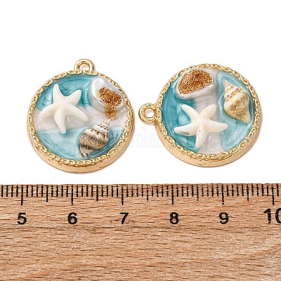 Подвески из эмали и сплава ENAM-B028-15KCG-1