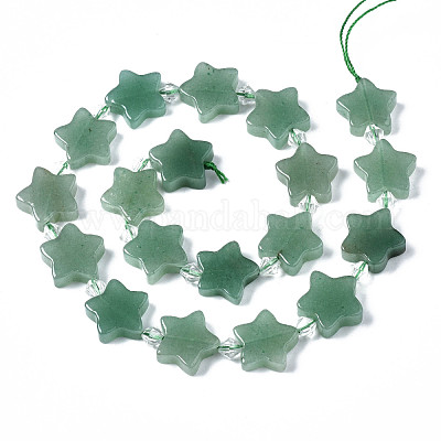 Естественный зеленый авантюрин бисер нитей G-N333-001-1