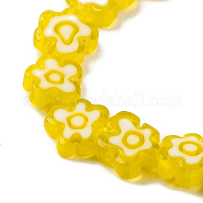 Ручной работы millefiori стеклянные бусины нитки LAMP-G164-03G-1