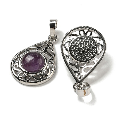 Подвески из натурального аметиста  G-Q158-05P-12-1