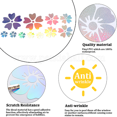 6 Fogli Adesivi Auto Fiori Margherita Colorati - PVC Impermeabile UV - Decorazione Auto, Moto, Laptop, Frigorifero - 4