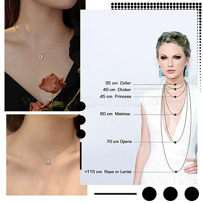 Комплект из 2 модного унисекс-колье из 925 цепочек из стерлингового серебра с родиевым покрытием STER-BBC0006-14B-1