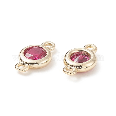 Шармы-соединители из латуни с паве из кубического циркония KK-TAC0015-01G-01-1